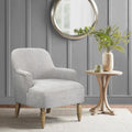 Upholstered Accent Chair Light Grey Polyester