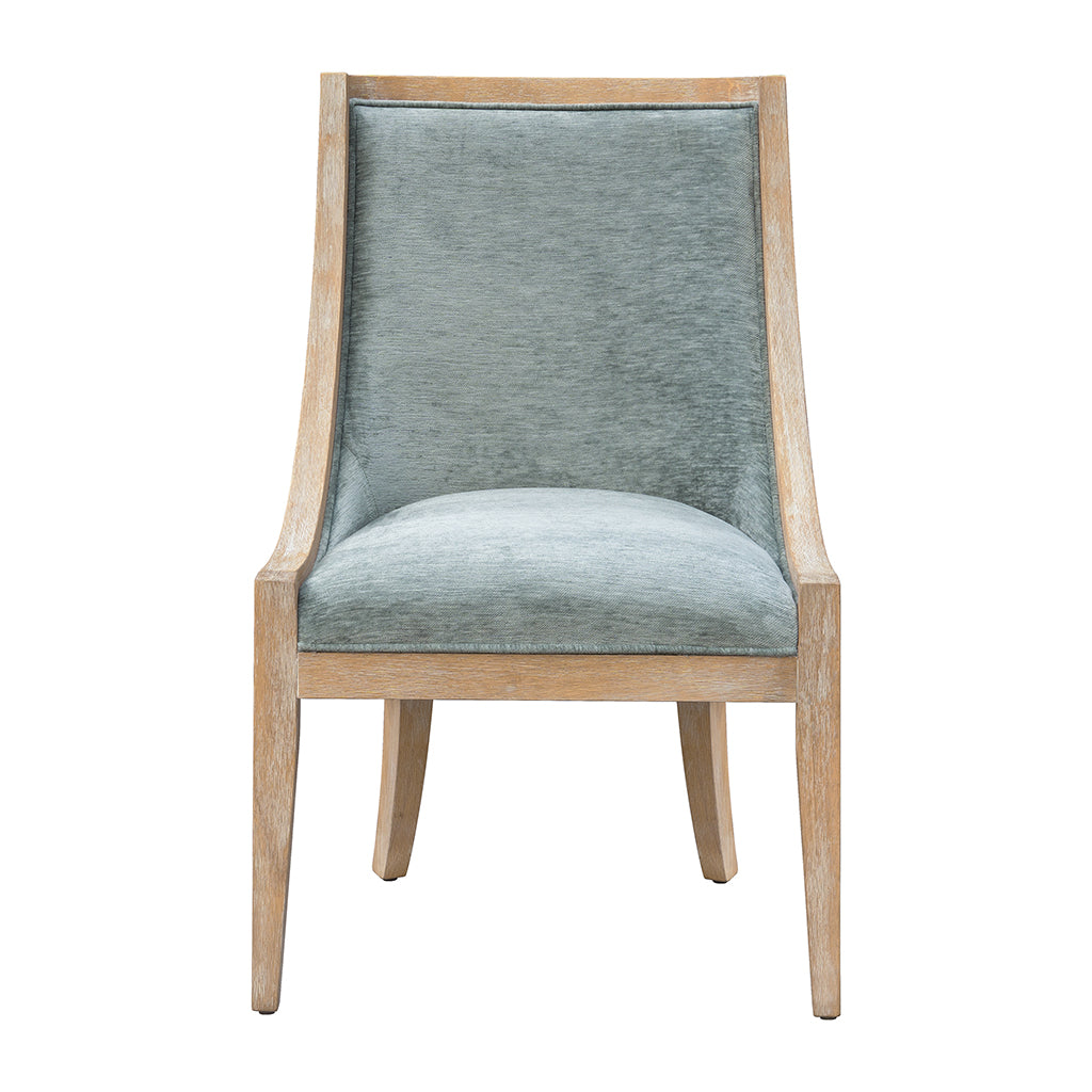 Upholstered Dining Chair With Trim Soft Green Polyester