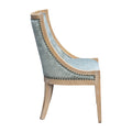 Upholstered Dining Chair With Trim Soft Green Polyester