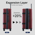 Luggage Sets Model Expandable Abs Pc 3 Piece Sets With Spinner Wheels Lightweight Tsa Lock 20 24 28 , Red Red Abs Pc