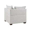 Modular Corner Chair Ivory Polyester