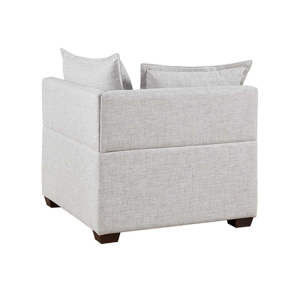 Modular Corner Chair Ivory Polyester