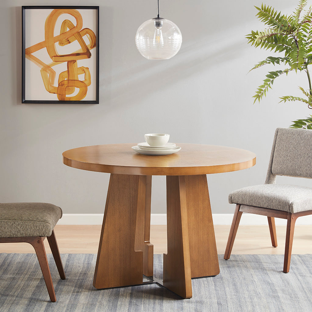 Kennedy 44" Round Dining Table Walnut Wood