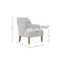 Upholstered Accent Chair Light Grey Polyester