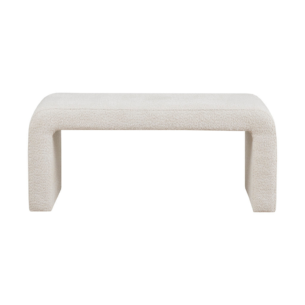 Boucle Waterfall Bench Cream Polyester