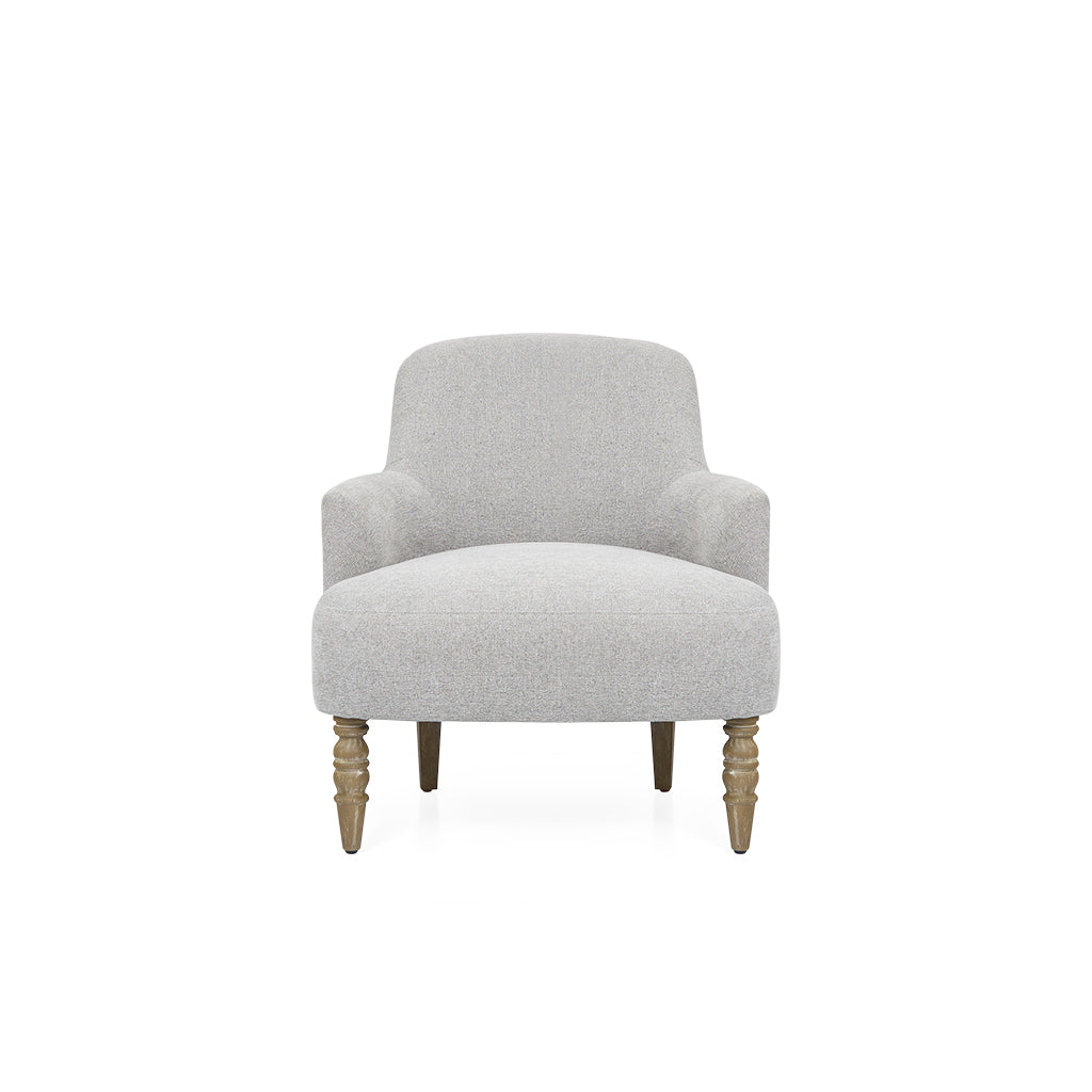 Upholstered Accent Chair Light Grey Polyester