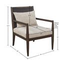 Handcrafted Seagrass Back Armchair With Removable Seat Cushion And Back Pillow Brown Polyester