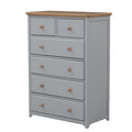 Rustic Wooden Chest With 6 Drawers,Storage Cabinet For Bedroom,Gray Natrual Gray Wood