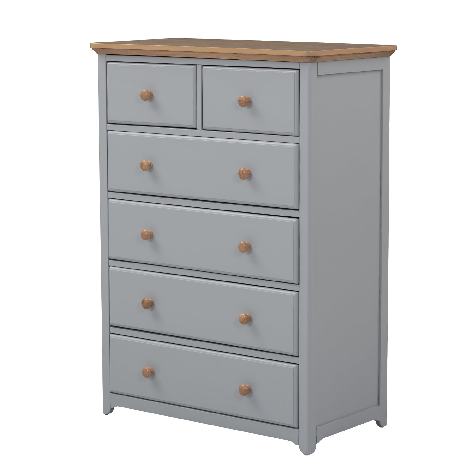 Rustic Wooden Chest With 6 Drawers,Storage Cabinet For Bedroom,Gray Natrual Gray Wood