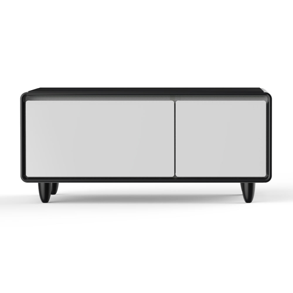 Modern Smart Coffee Table With Built In Fridge, Outlet Protection,Wireless Charging, Mechanical Temperature Control, Power Socket, Usb Interface And Ice Water Interface, White White Built In Outlets Or Usb Primary Living Space Luxury,Modern Freestanding