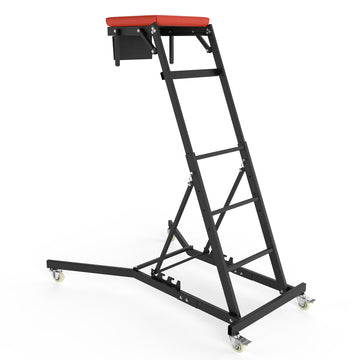 Foldable Rolling Topside Creeper For Automotive Engine Top For Home, Garage, Workshop Repair Maintenance Mechanic Red Red Iron Plastic