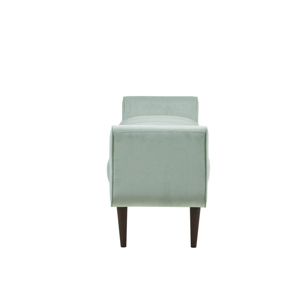 Upholstered Modern Accent Bench Seafoam Polyester