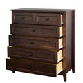 Solid Wood Spray Painted Drawer Dresser Bar,Buffet Tableware Cabinet Lockers Buffet Server Console Table Lockers, Retro Round Handle, Applicable To The Dining Room, Living Room,Kitchen Corridor,Auburn 5 Or More Drawers Auburn Brown Primary Living Space