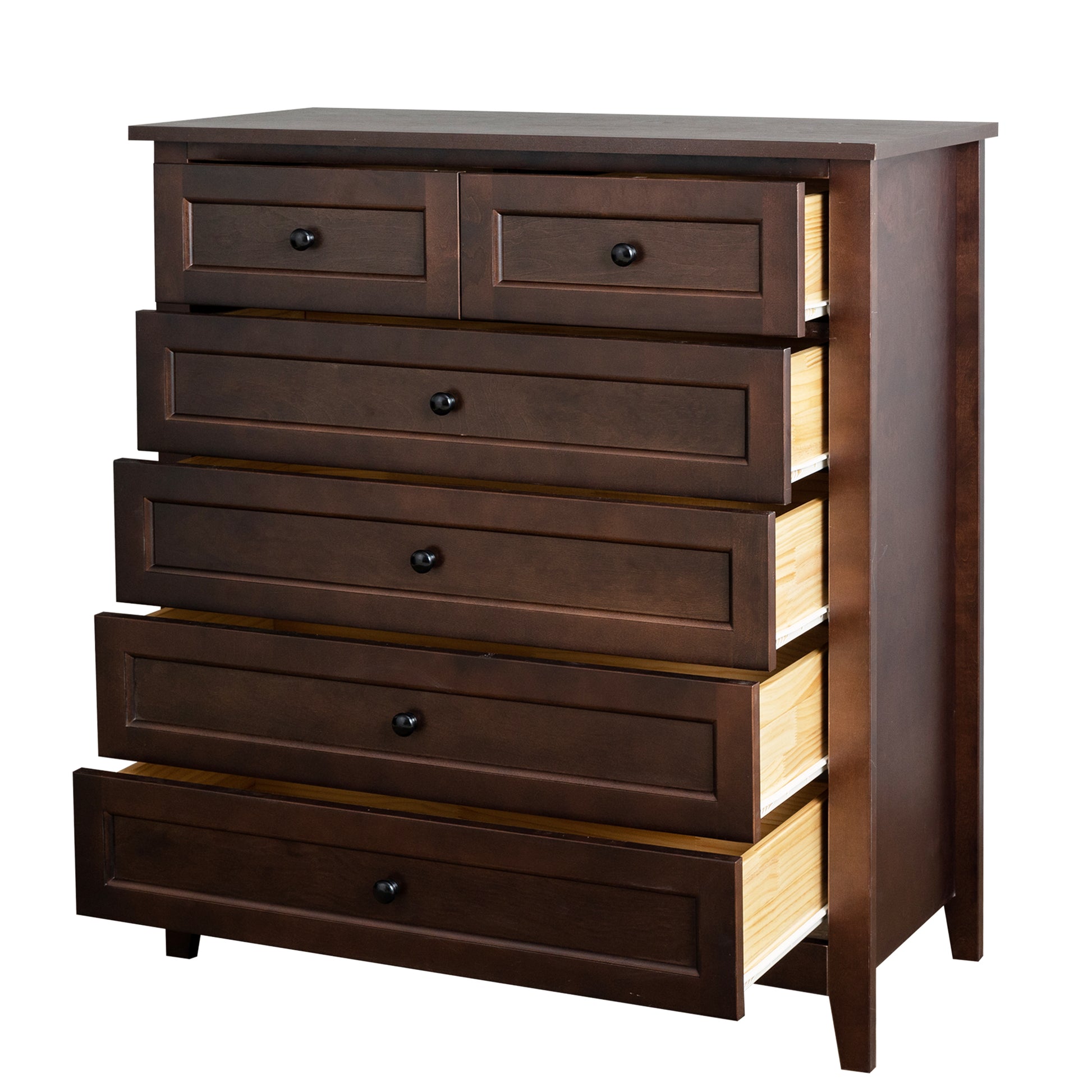 Solid Wood Spray Painted Drawer Dresser Bar,Buffet Tableware Cabinet Lockers Buffet Server Console Table Lockers, Retro Round Handle, Applicable To The Dining Room, Living Room,Kitchen Corridor,Auburn 5 Or More Drawers Auburn Brown Primary Living Space