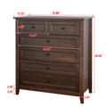 Solid Wood Spray Painted Drawer Dresser Bar,Buffet Tableware Cabinet Lockers Buffet Server Console Table Lockers, Retro Round Handle, Applicable To The Dining Room, Living Room,Kitchen Corridor,Auburn 5 Or More Drawers Auburn Brown Primary Living Space