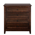 Solid Wood Spray Painted Drawer Dresser Bar,Buffet Tableware Cabinet Lockers Buffet Server Console Table Lockers, Retro Round Handle, Applicable To The Dining Room, Living Room,Kitchen Corridor,Auburn 3 4 Drawers Auburn Brown Primary Living Space Solid