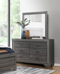 Wooden Bedroom Furniture Gray Finish 1Pc Dresser Of 6X Drawers Contemporary Design Rustic Aesthetic Gray 6 Wood