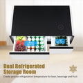 Modern Smart Coffee Table With Built In Fridge, Outlet Protection,Wireless Charging, Mechanical Temperature Control, Power Socket, Usb Interface And Ice Water Interface, White White Built In Outlets Or Usb Primary Living Space Luxury,Modern Freestanding