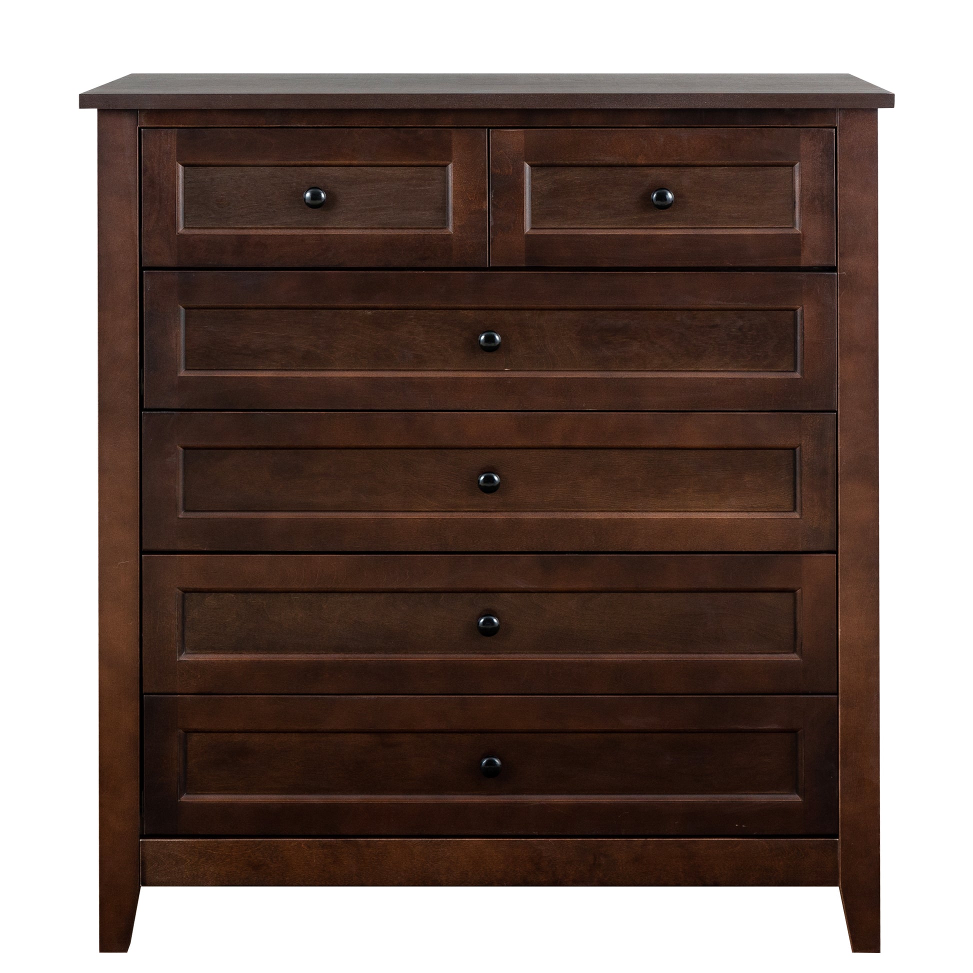 Solid Wood Spray Painted Drawer Dresser Bar,Buffet Tableware Cabinet Lockers Buffet Server Console Table Lockers, Retro Round Handle, Applicable To The Dining Room, Living Room,Kitchen Corridor,Auburn 5 Or More Drawers Auburn Brown Primary Living Space