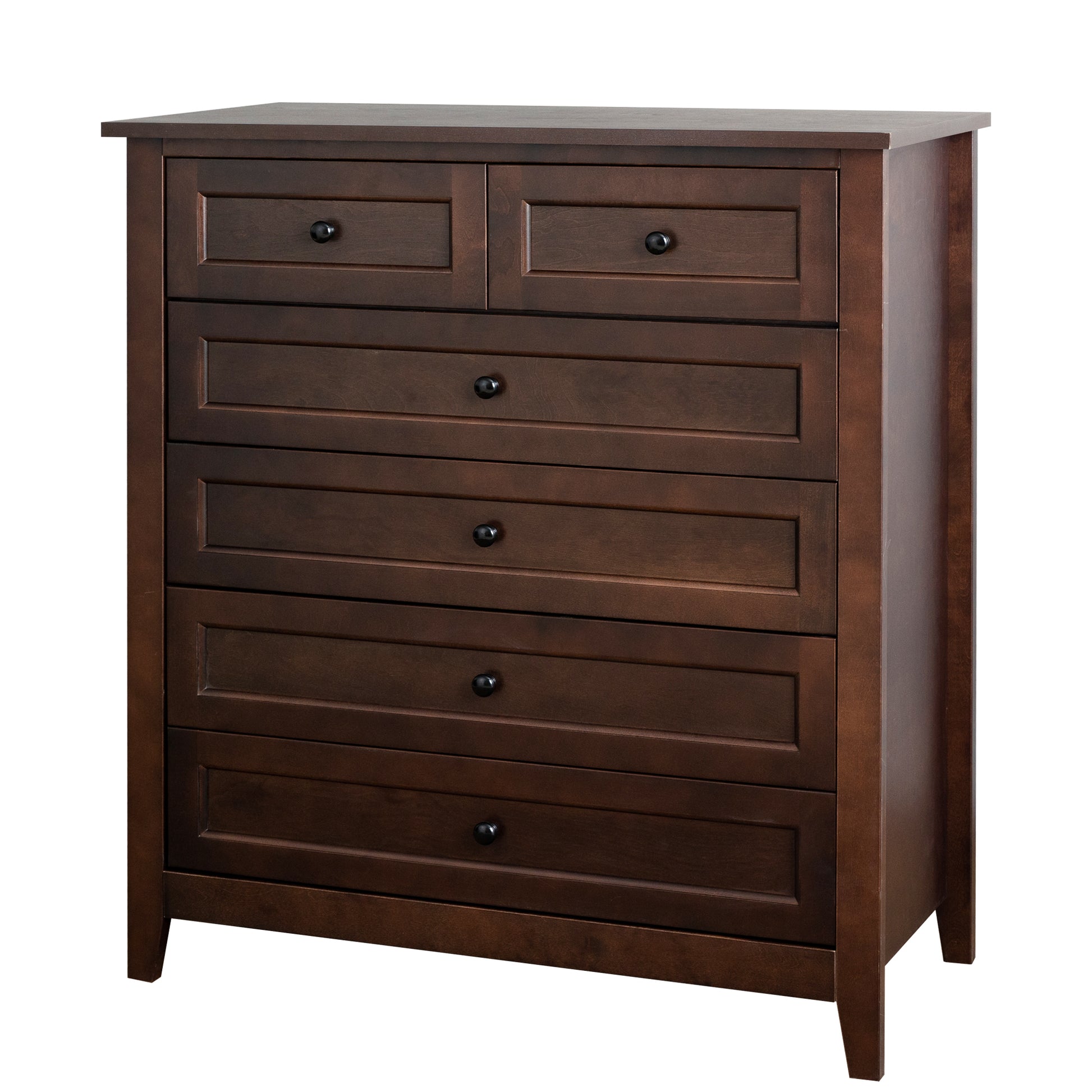 Solid Wood Spray Painted Drawer Dresser Bar,Buffet Tableware Cabinet Lockers Buffet Server Console Table Lockers, Retro Round Handle, Applicable To The Dining Room, Living Room,Kitchen Corridor,Auburn 5 Or More Drawers Auburn Brown Primary Living Space