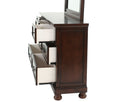 Dresser In Antique Cherry Dark Brown Wood