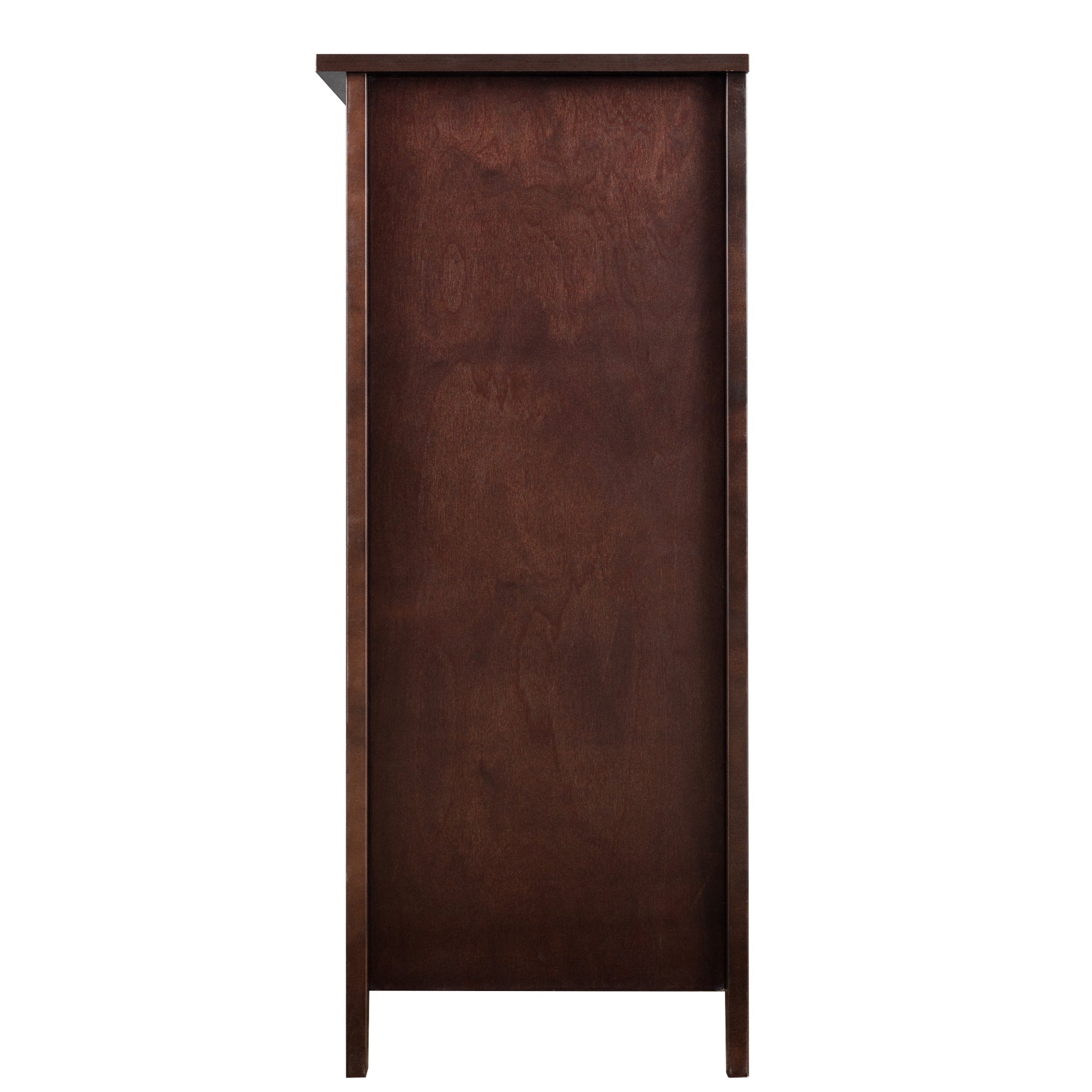 Solid Wood Spray Painted Drawer Dresser Bar,Buffet Tableware Cabinet Lockers Buffet Server Console Table Lockers, Retro Round Handle, Applicable To The Dining Room, Living Room,Kitchen Corridor,Auburn 5 Or More Drawers Auburn Brown Primary Living Space