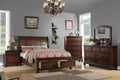 Mirror In Antique Cherry Dark Brown Wood