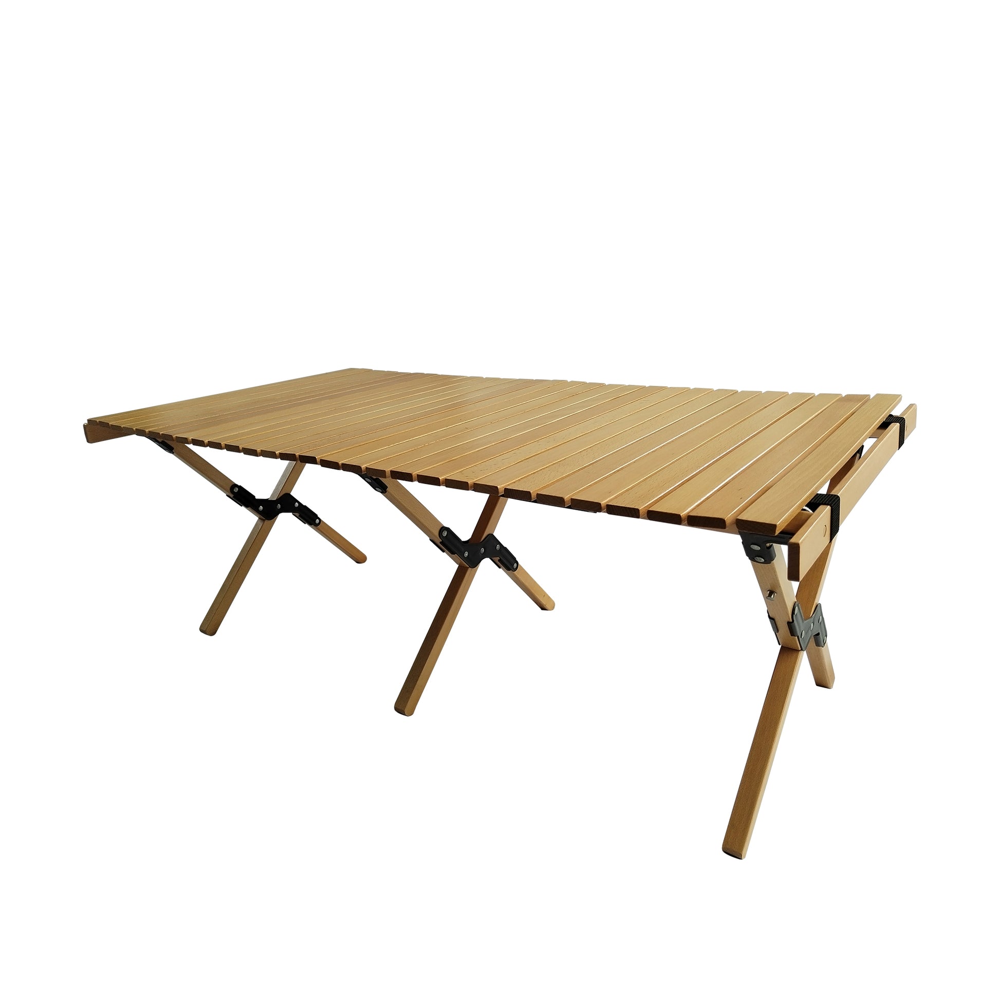 Multi Function Wooden Foldable Portable Patio Dining Table, Naturalindoor And Outdoor Universal ,Natural Natural Solid Wood