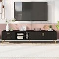 Modern Tv Stand With 5 Champagne Legs Durable, Stylish, Spacious, Versatile Storage Tvs Up To 77