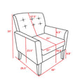 Downloads: 20 Fabric Accent Chair For Living Room, Bedroom Button Tufted Upholstered Comfy Reading Accent Chairs Sofa Yellow Yellow Brown Primary Living Space American Design Foam Fabric