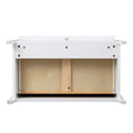 Solid Wood Spray Painted Drawer Dresser Bar,Buffet Tableware Cabinet Lockers Buffet Server Console Table Lockers, Retro Round Handle, Applicable To The Dining Room, Living Room,Kitchen Corridor,White 3 4 Drawers Distressed Finish White White Primary