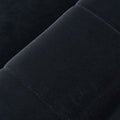 Modern Velvet Sofa 85.04 Inch For Living Room Black Color Black Velvet Wood Tufted Back Modern Square Arms Foam Velvet 2 Seat