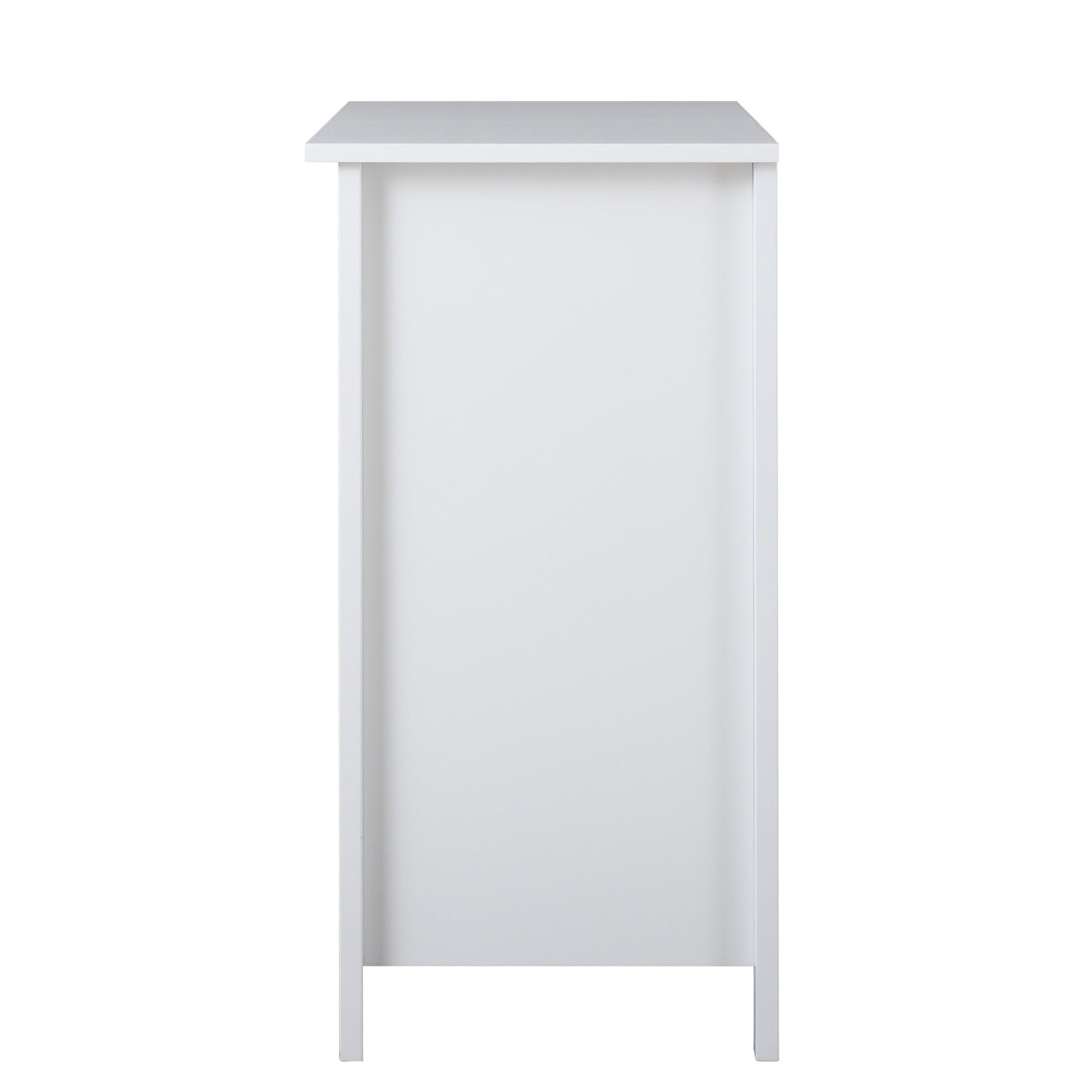 Solid Wood Spray Painted Drawer Dresser Bar,Buffet Tableware Cabinet Lockers Buffet Server Console Table Lockers, Retro Round Handle, Applicable To The Dining Room, Living Room,Kitchen Corridor,White 3 4 Drawers Distressed Finish White White Primary