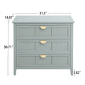 3 Drawer Cabinet, American Furniture,Suitable For Bedroom, Living Room, Study Light Gray Mdf