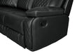 Home Theater Seating Manual Recliner With Cup Holder, Hide Away Storage Pu Reclining Sofa For Living Room, Home Theater, Black Black Foam Pu 5 Seat