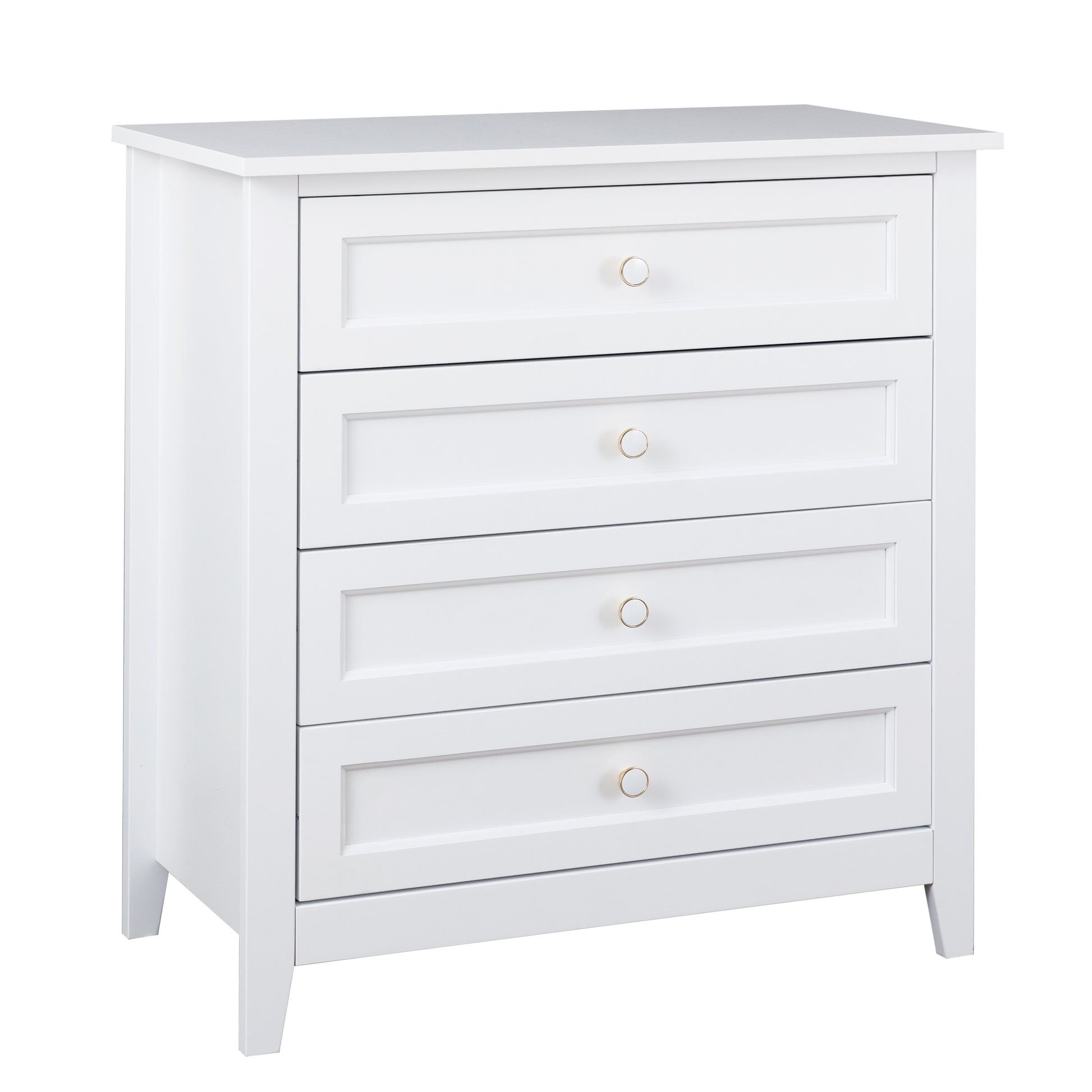 Solid Wood Spray Painted Drawer Dresser Bar,Buffet Tableware Cabinet Lockers Buffet Server Console Table Lockers, Retro Round Handle, Applicable To The Dining Room, Living Room,Kitchen Corridor,White 3 4 Drawers Distressed Finish White White Primary