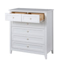 Solid Wood Spray Painted Drawer Dresser Bar,Buffet Tableware Cabinet Lockers Buffet Server Console Table Lockers, Retro Round Handle, Applicable To The Dining Room, Living Room,Kitchen Corridor,White 5 Or More Drawers White White Primary Living Space