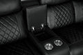 Home Theater Seating Manual Recliner With Cup Holder, Hide Away Storage Pu Reclining Sofa For Living Room, Home Theater, Black Black Foam Pu 5 Seat