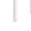 Set Of 2, Modern Tempered Glass Tea Table Coffee Table End Table, Square Table For Living Room, Transparent White White Tempered Glass