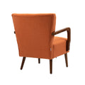 Coolmore Wood Frame Armchair, Modern Accent Chair Lounge Chair For Living Room Orange Linen