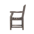 Lidwina Grey Washed Farmhouse Wood Patio Armchair Gray Wash Wood Acacia Wood