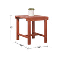 Caladesi Poolside Wood Side Table Natural Wood Wood Eucalyptus