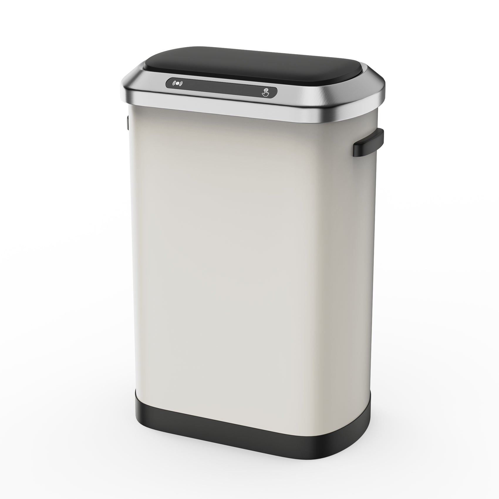 50L Smart Automatic Trash Cans Full Intelligent Sensor White White Steel