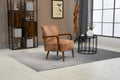 Coolmore Wood Frame Armchair, Modern Accent Chair Lounge Chair For Living Room Coffee Microsuede