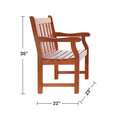 Emilio Reddish Brown Tropical Wood Patio Armchair Natural Wood Wood Eucalyptus