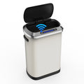 50L Smart Automatic Trash Cans Full Intelligent Sensor White White Steel