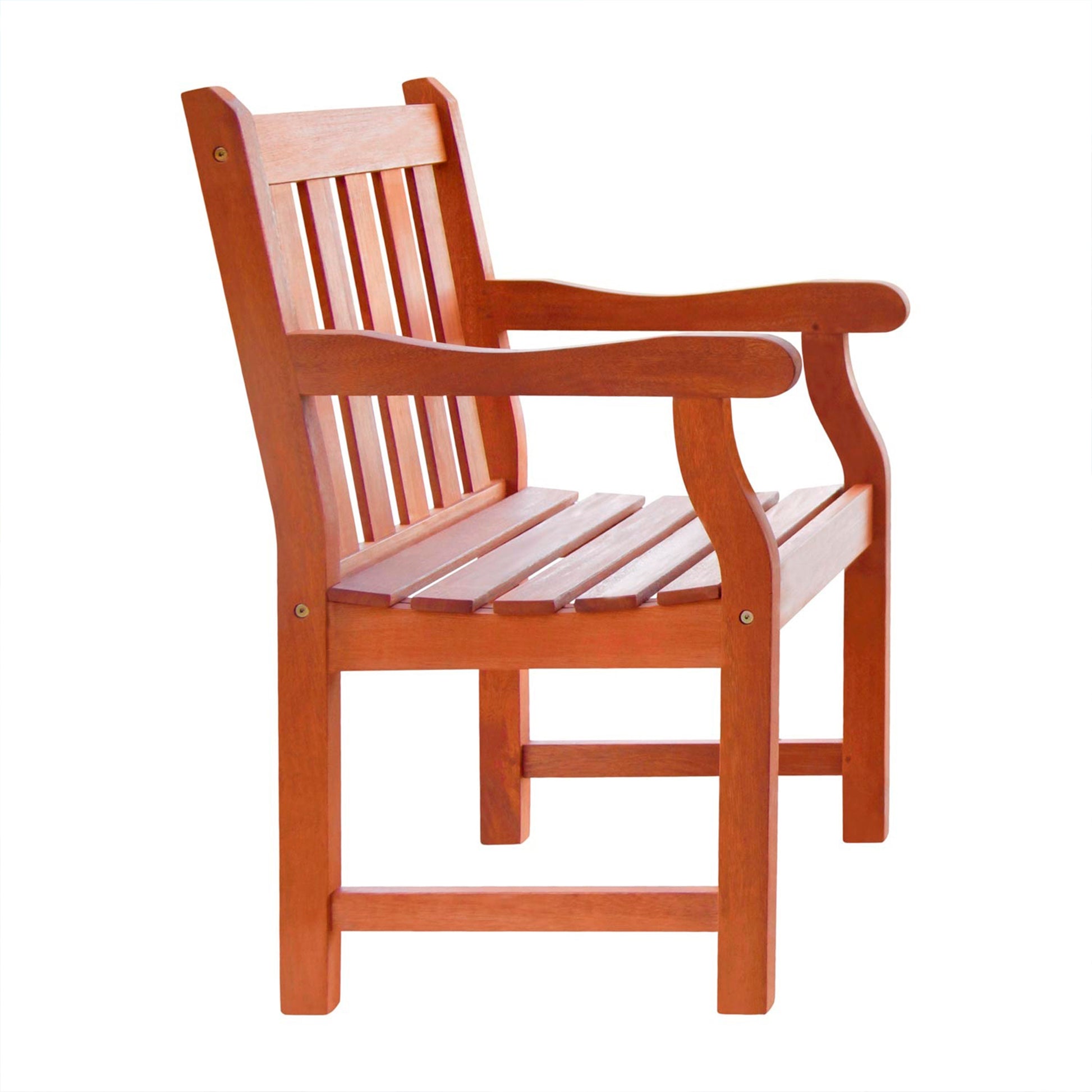 Emilio Reddish Brown Tropical Wood Patio Armchair Natural Wood Wood Eucalyptus