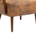 Coolmore Wood Frame Armchair, Modern Accent Chair Lounge Chair For Living Room Coffee Microsuede