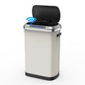 50L Smart Automatic Trash Cans Full Intelligent Sensor White White Steel