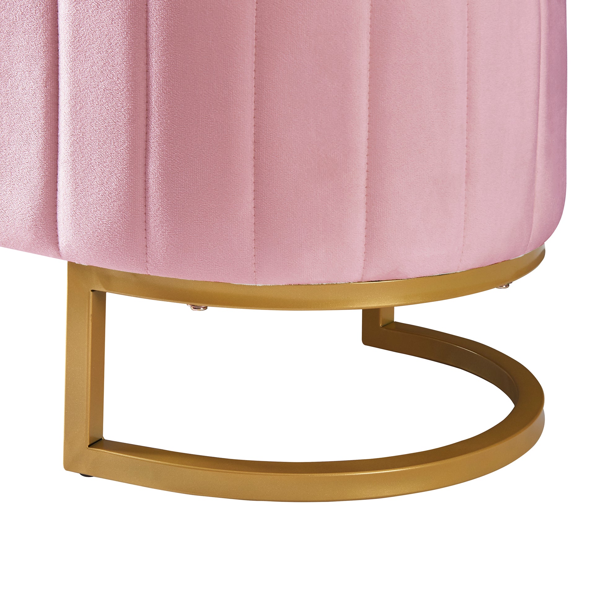 2 Pieces Bedroom Sets,Queen Size Upholstered Led Platform Bed With Storage Ottoman Velvet,Pink Pink Velvet
